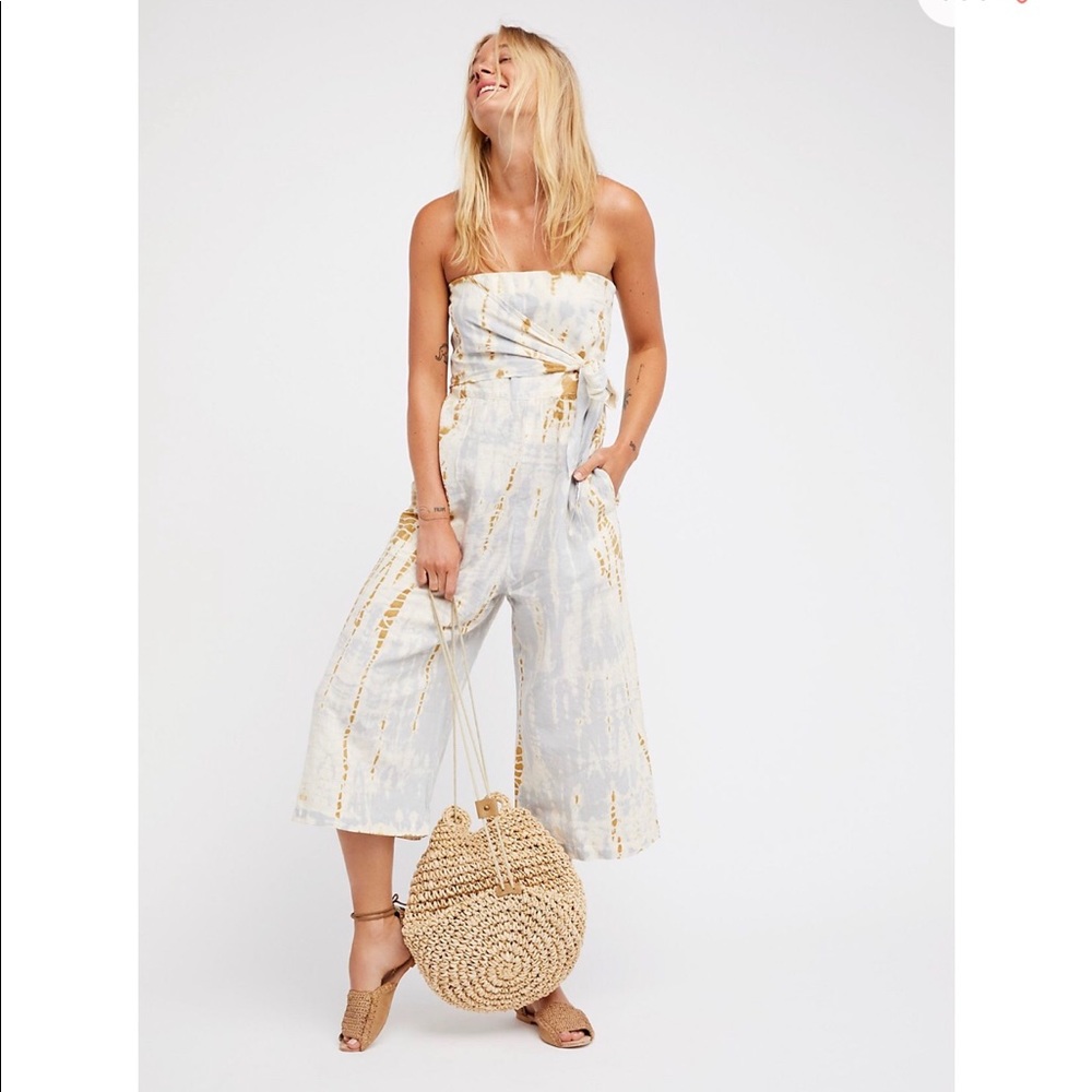 Free people strapless romper